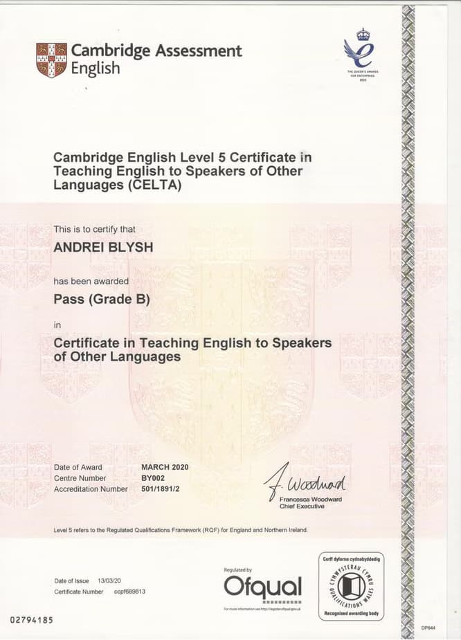 Certificate