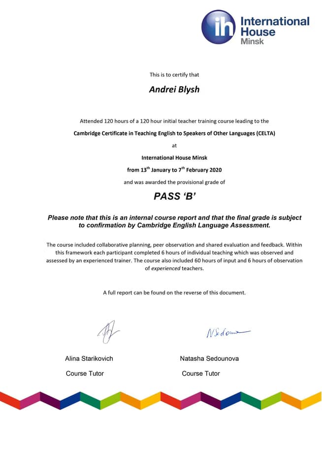 Certificate