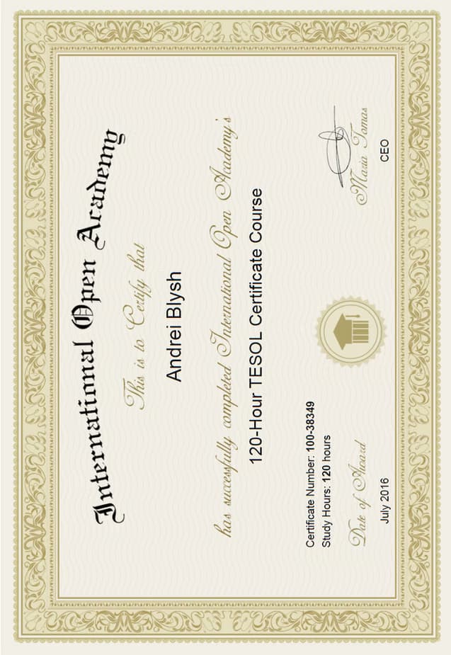 Certificate